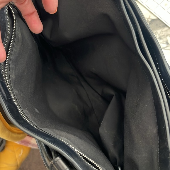 Coach 32291 Borough Bag Black Soft Nappa Leather 2/Way Shoulder Bag Silver - Picture 8 of 14